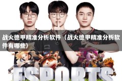 战火德甲精准分析软件（战火德甲精准分析软件有哪些）
