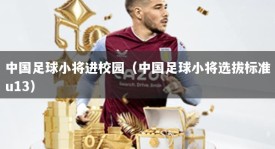 中国足球小将进校园（中国足球小将选拔标准u13）