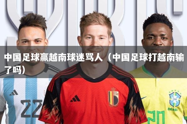 中国足球赢越南球迷骂人(中国足球打越南输了吗)